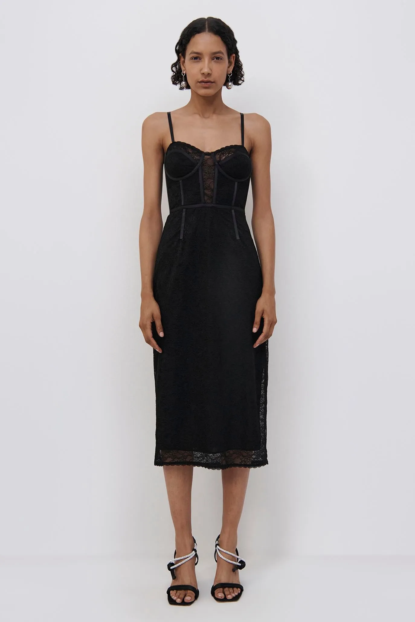 Roslyn Lingerie Lace Midi Dress sold by Simkhai product image thumbnail 4