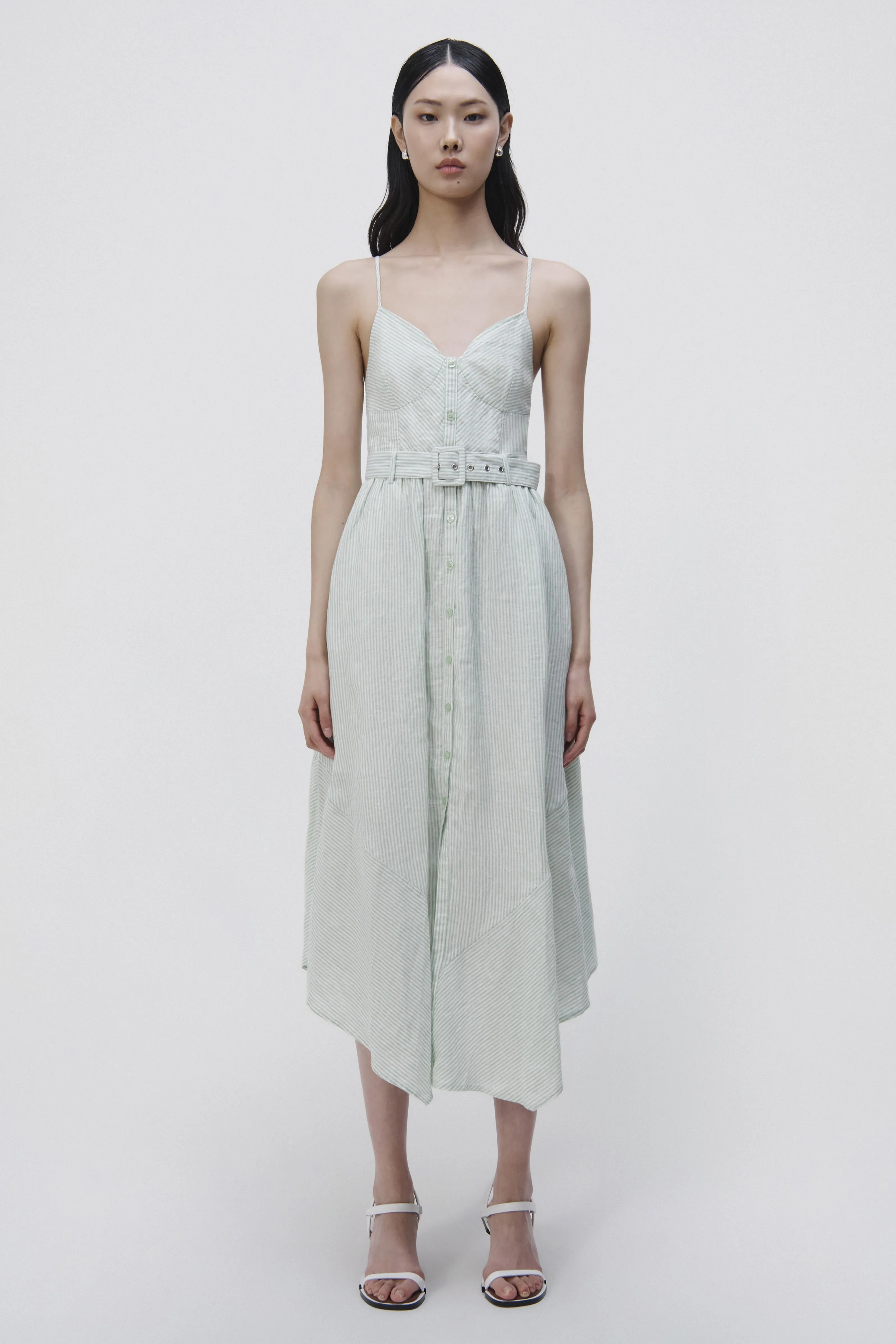Leighton Striped Linen Midi Dress sold by Simkhai product image thumbnail 5