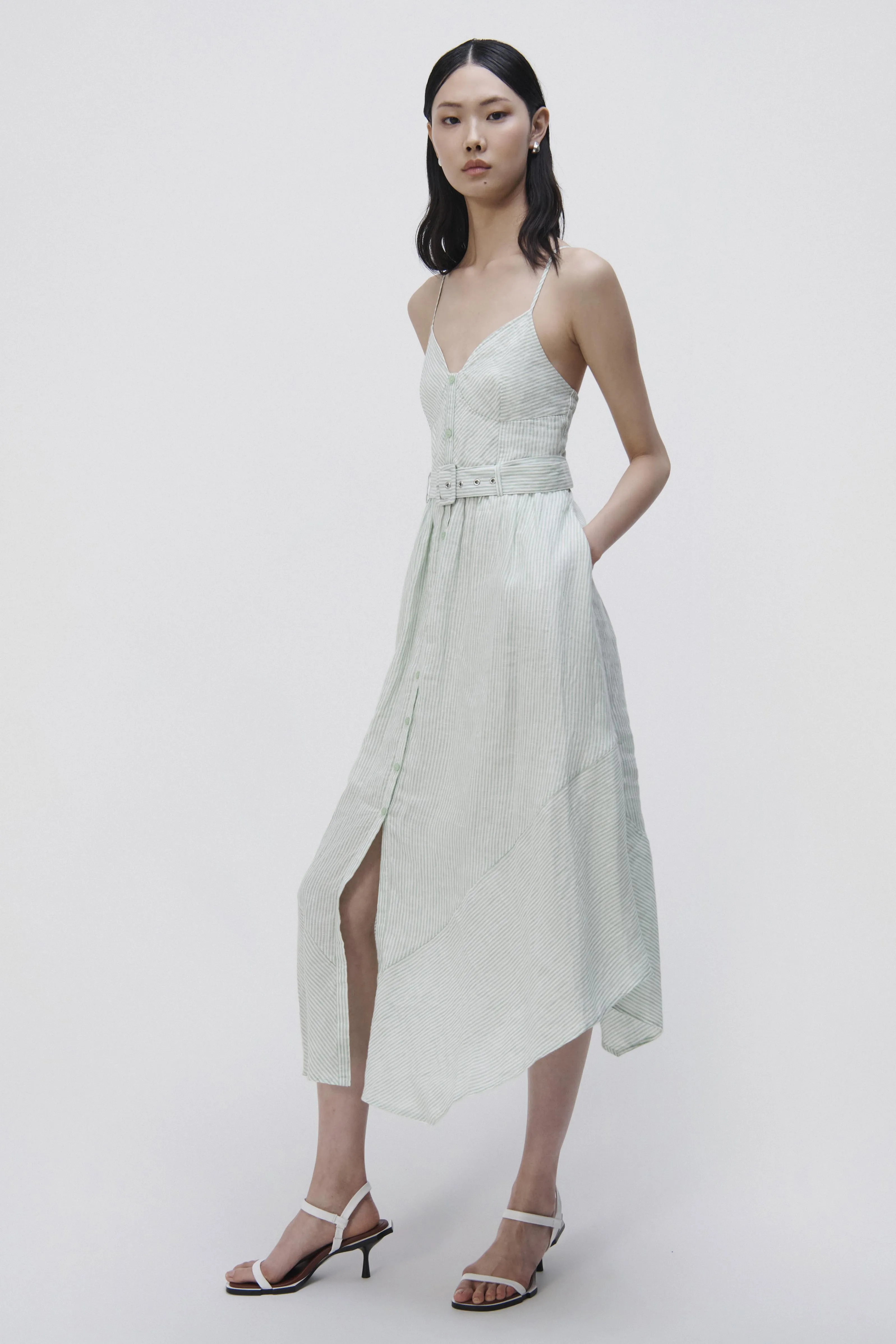 Leighton Striped Linen Midi Dress sold by Simkhai product image thumbnail 3