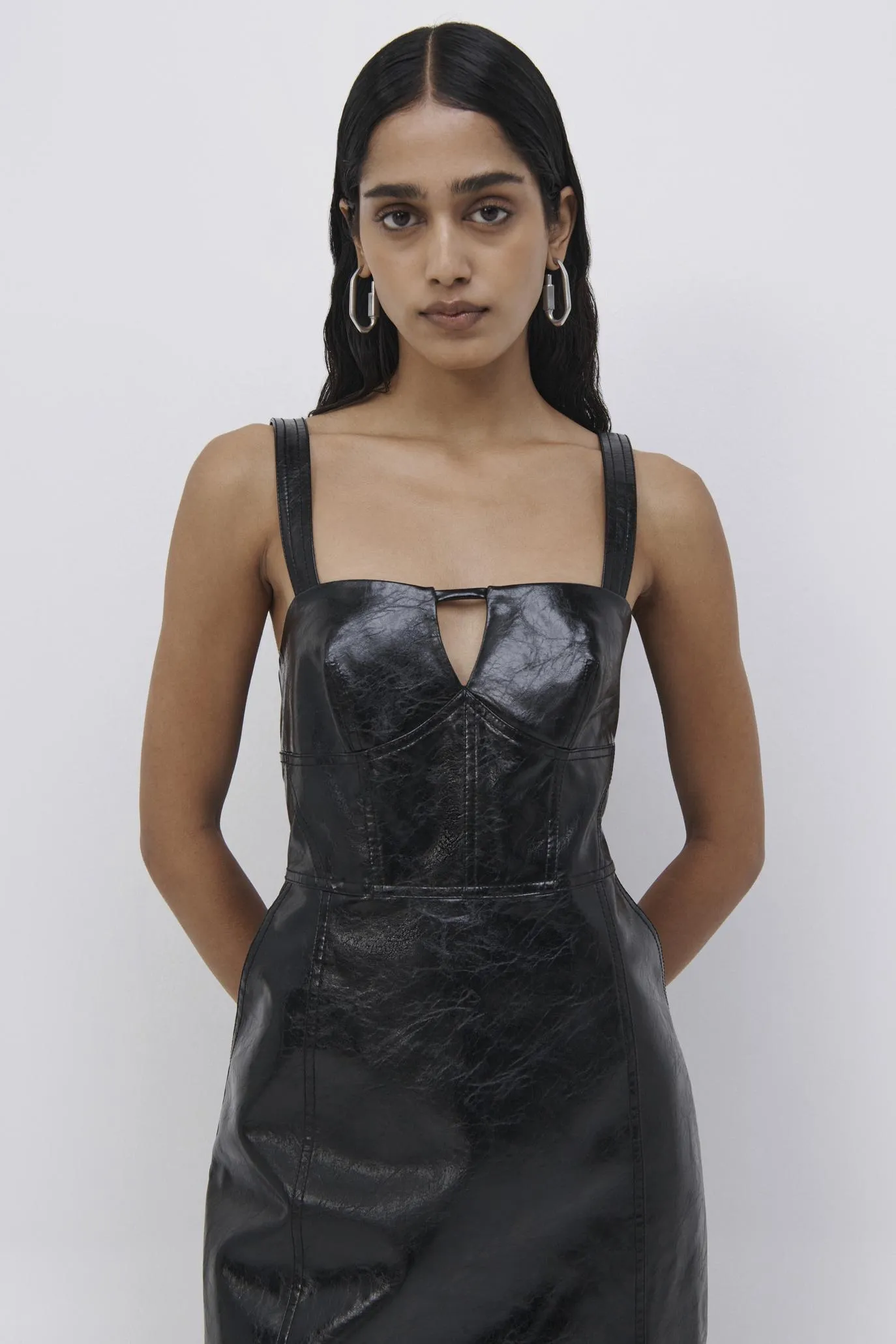Abra Vegan Leather Mini Dress sold by Simkhai product image thumbnail 3