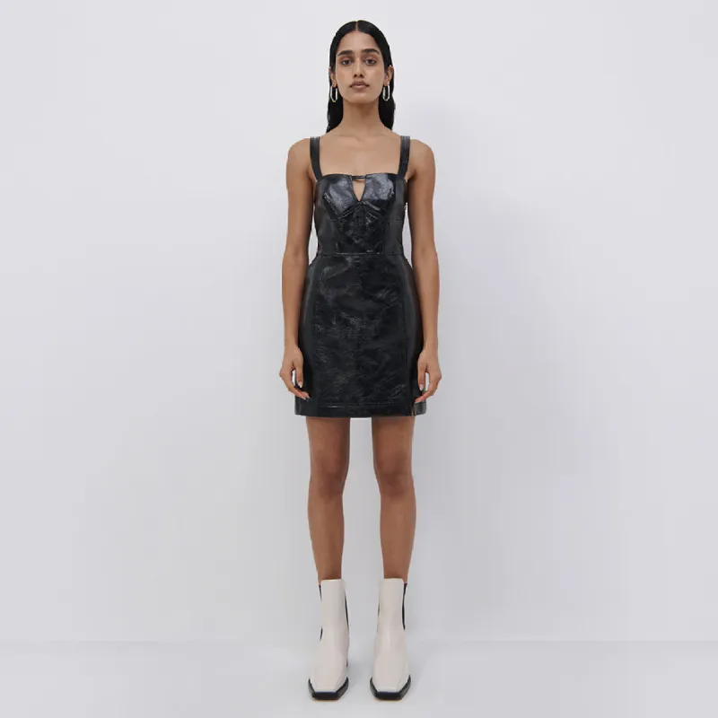 Abra Vegan Leather Mini Dress sold by Simkhai