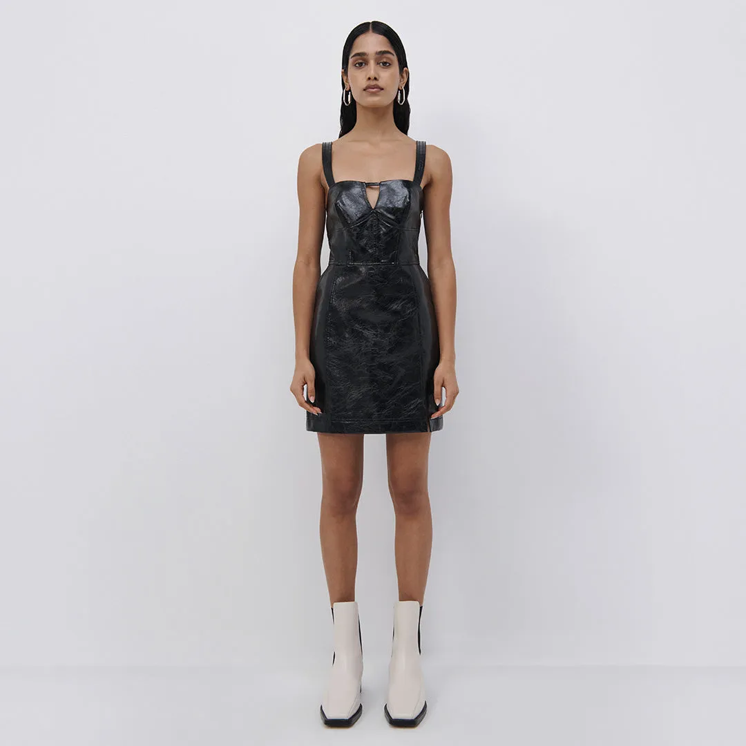 Abra Vegan Leather Mini Dress sold by Simkhai
