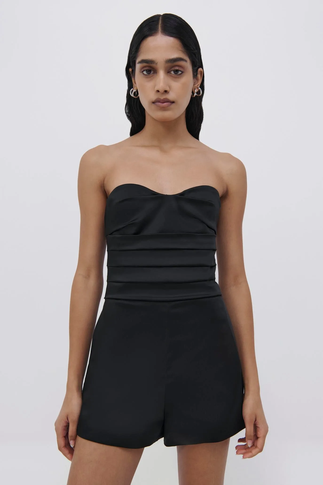 Kacey Duchess Satin Romper sold by Simkhai product image thumbnail 3