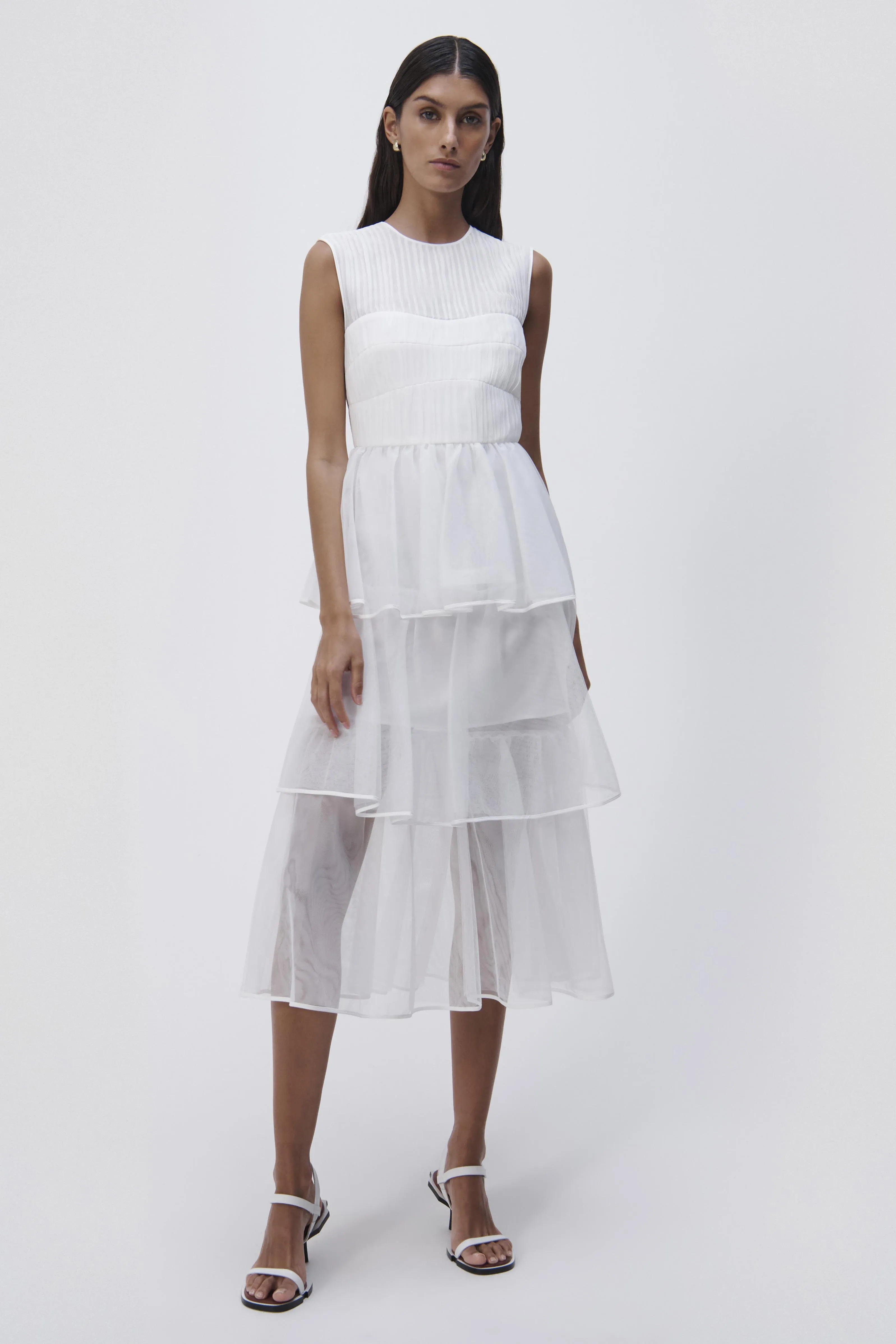 Benton Tulle Plisse Midi Dress sold by Simkhai product image thumbnail 2