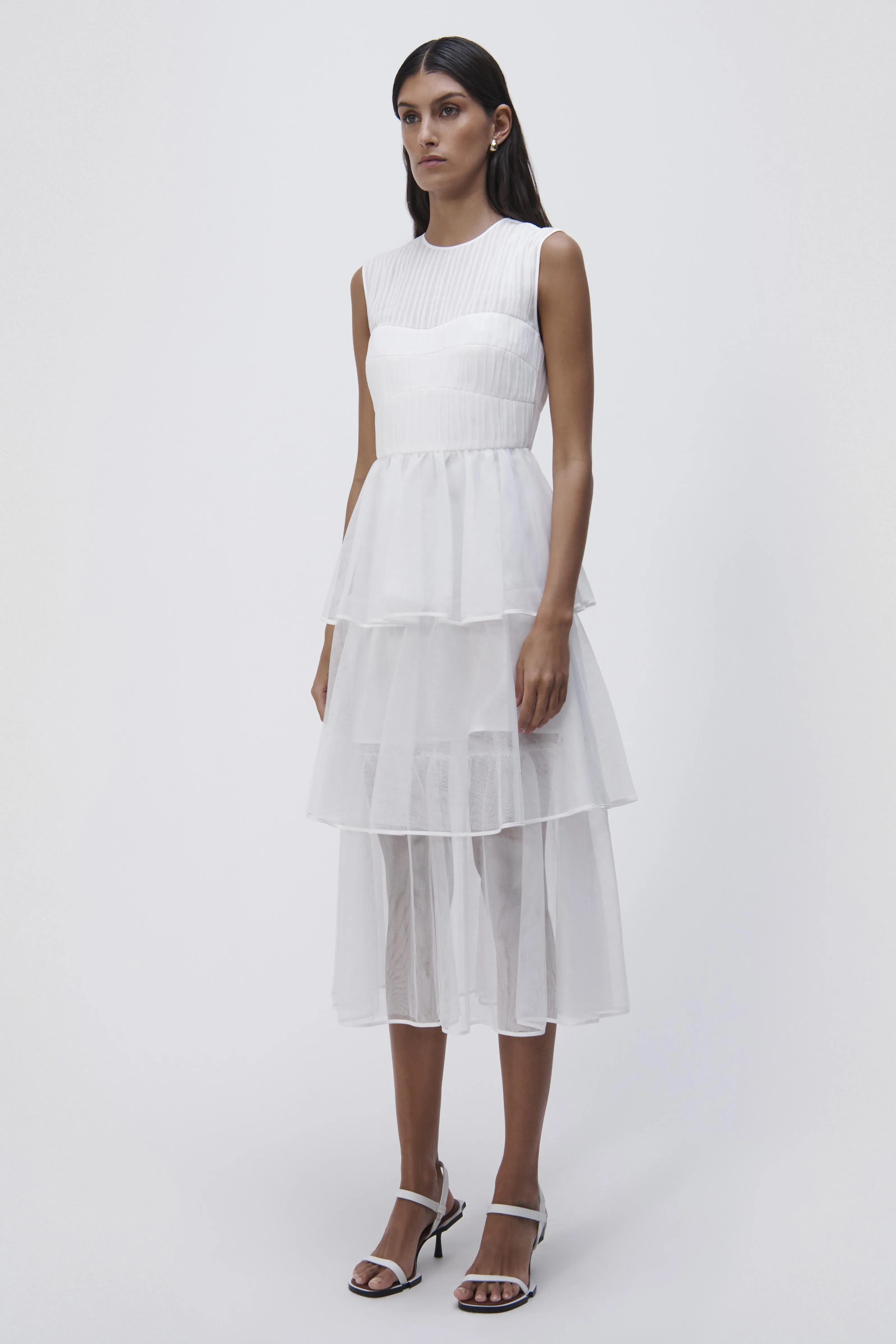Benton Tulle Plisse Midi Dress sold by Simkhai product image thumbnail 5