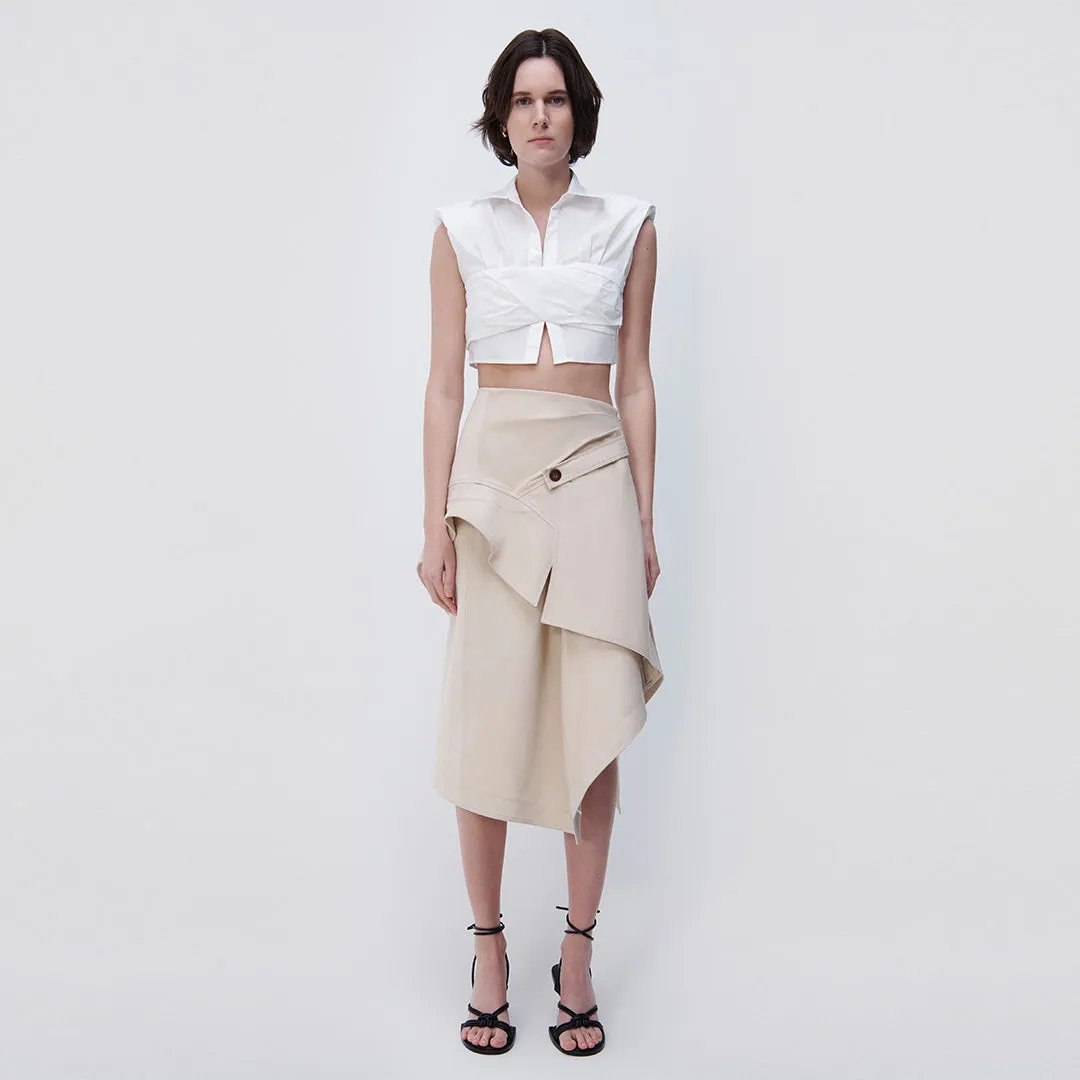Bruna Draped Skirt sold by Simkhai