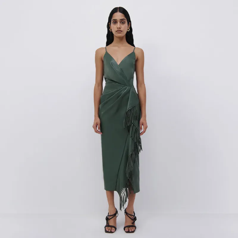 Carlee Vegan Leather Midi Dress made by Simkhai