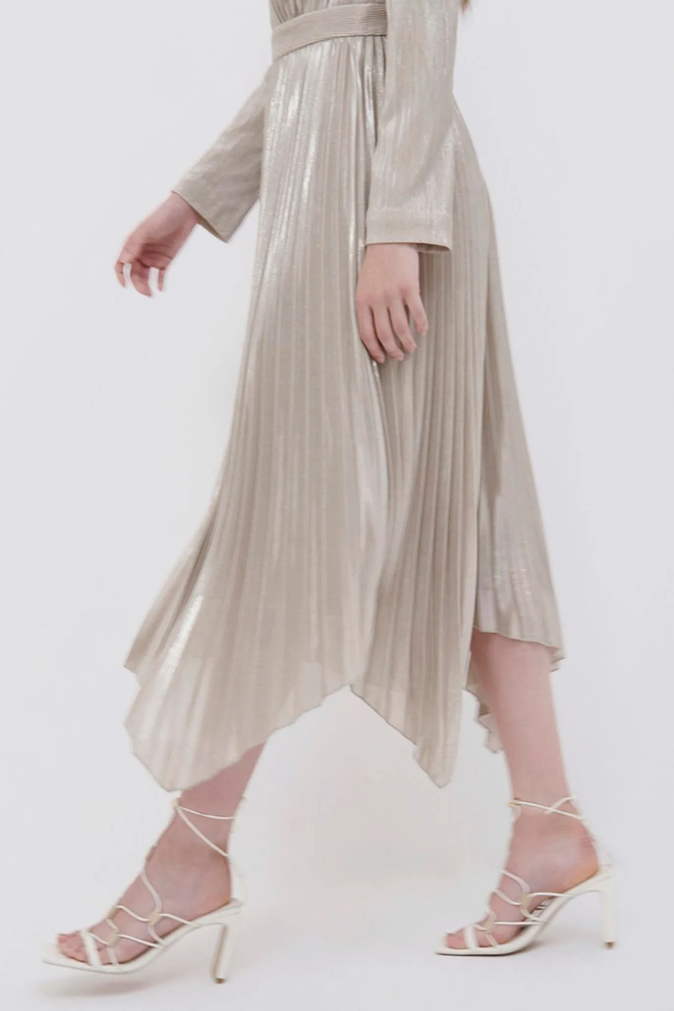 Lydia Plisse Lame Midi Dress sold by Simkhai product image thumbnail 5