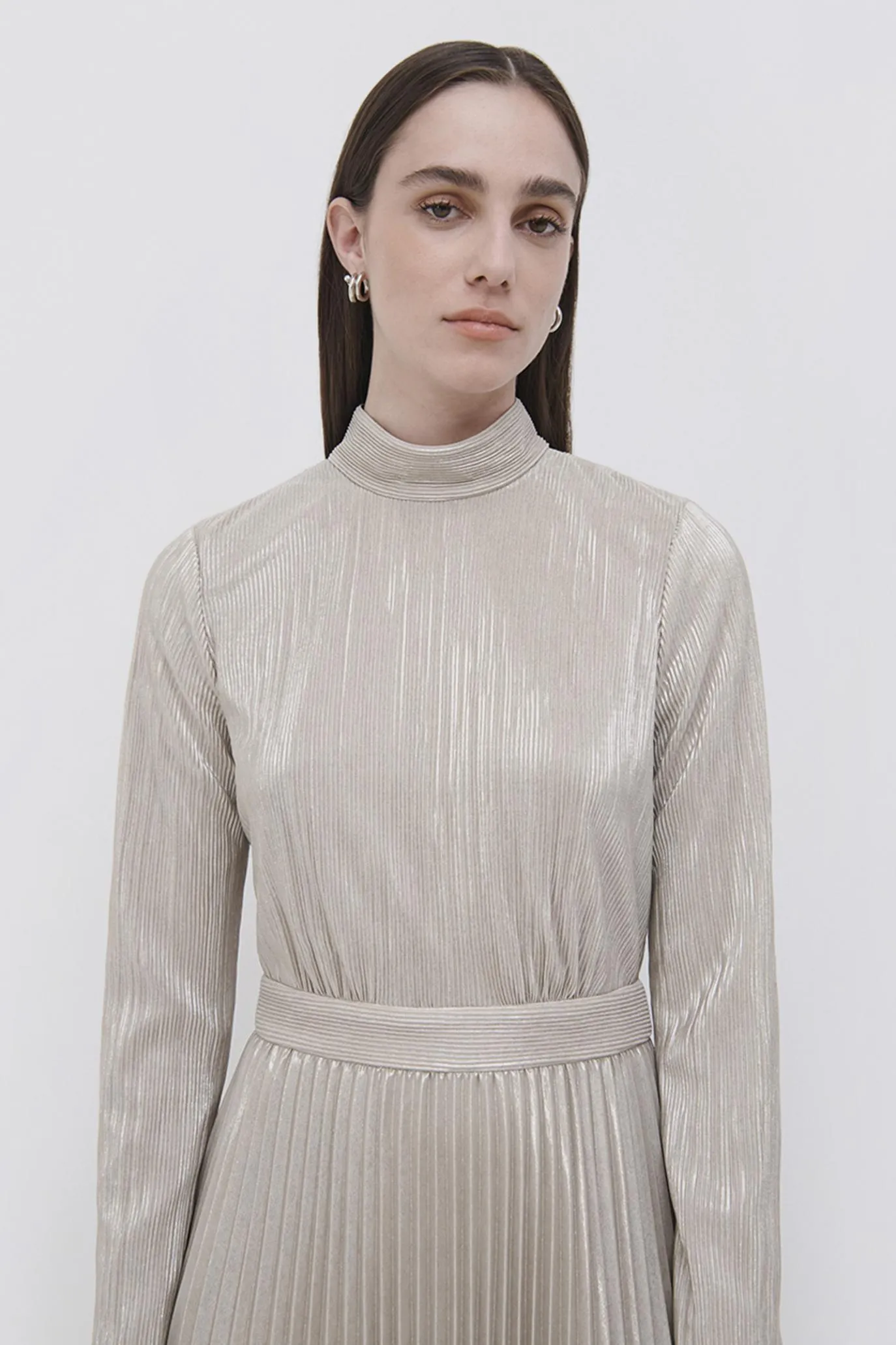 Lydia Plisse Lame Midi Dress sold by Simkhai product image thumbnail 3