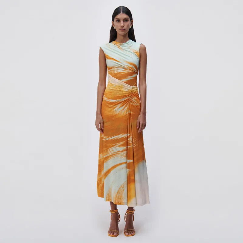 Acacia Marble Print Midi Dress made by Simkhai