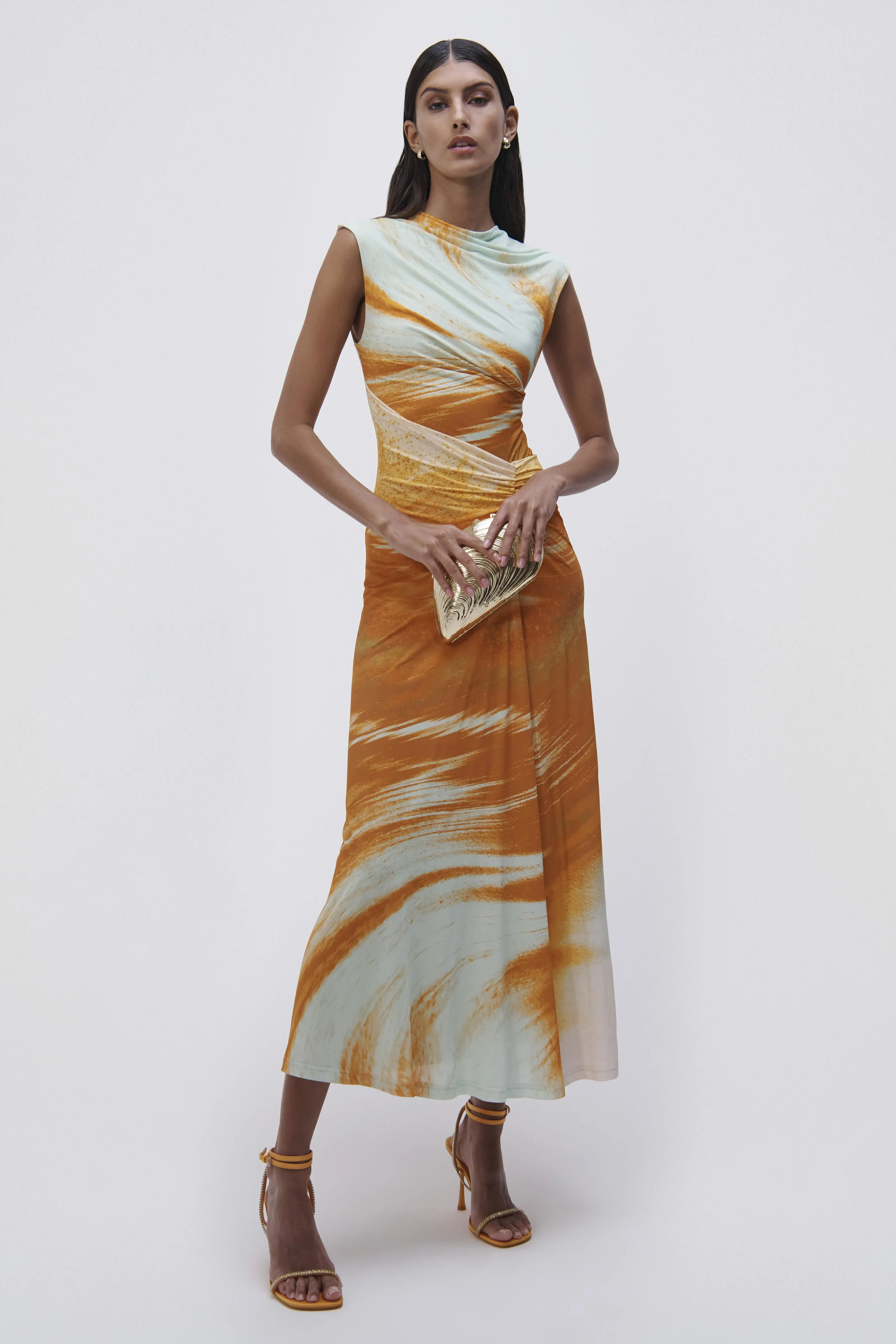 Acacia Marble Print Midi Dress sold by Simkhai product image thumbnail 2