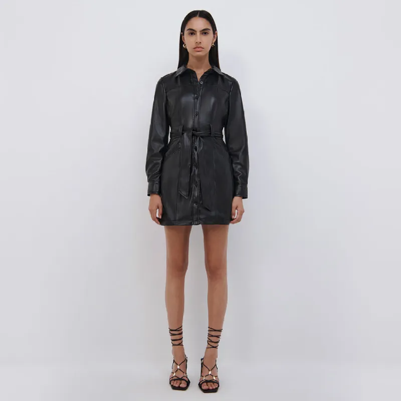 Karlee Vegan Leather Mini Dress sold by Simkhai