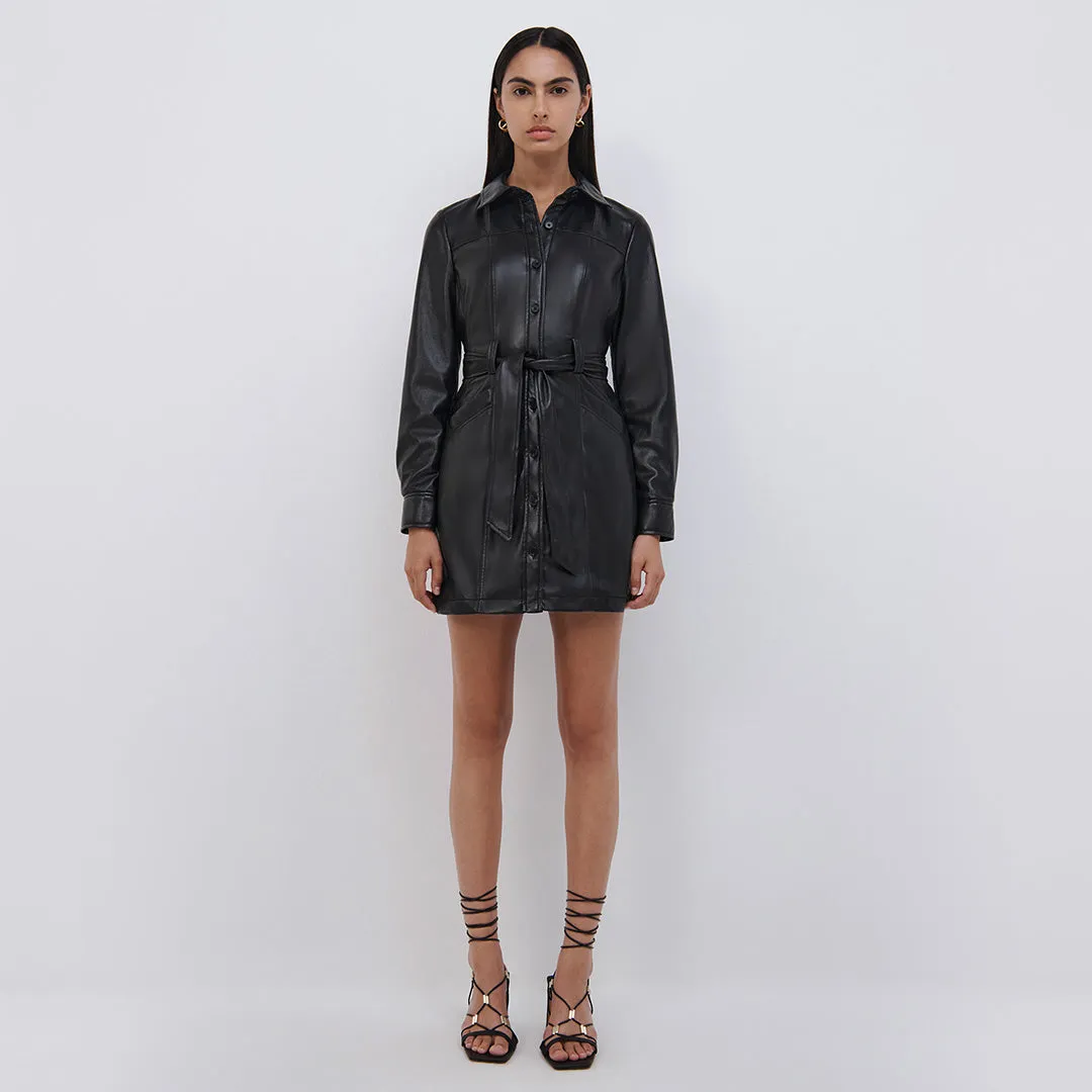 Karlee Vegan Leather Mini Dress sold by Simkhai