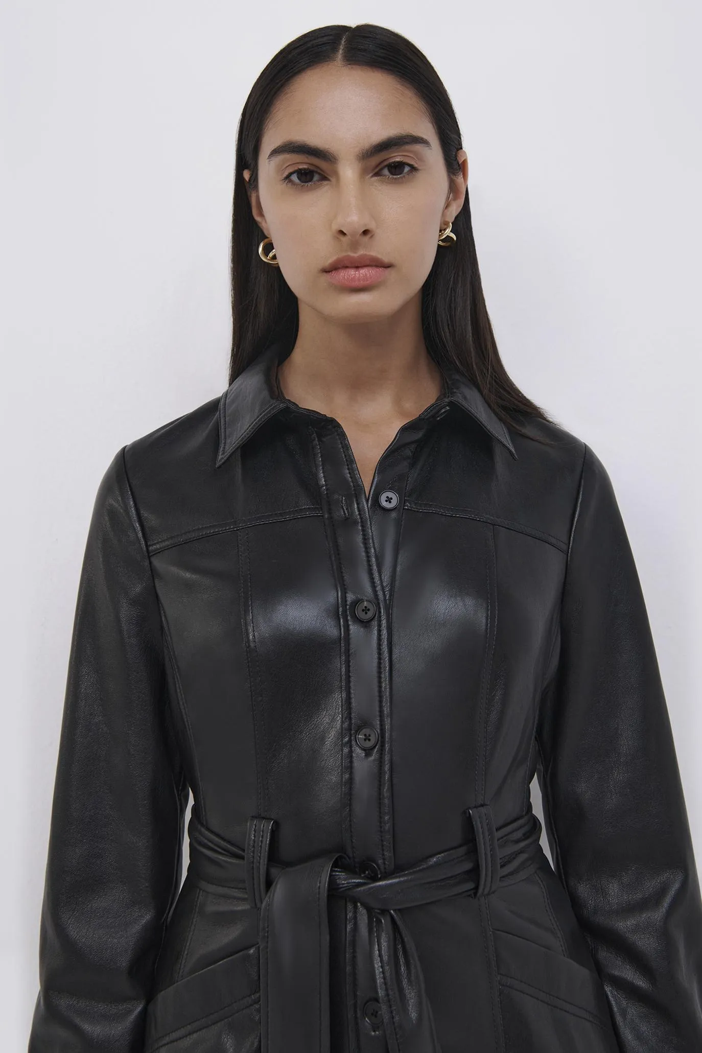 Karlee Vegan Leather Mini Dress sold by Simkhai product image thumbnail 3