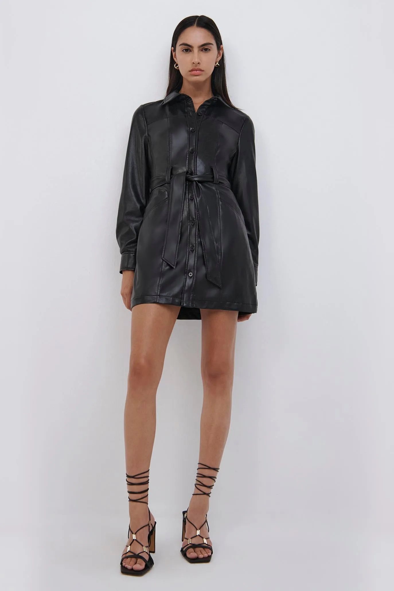 Karlee Vegan Leather Mini Dress sold by Simkhai product image thumbnail 2
