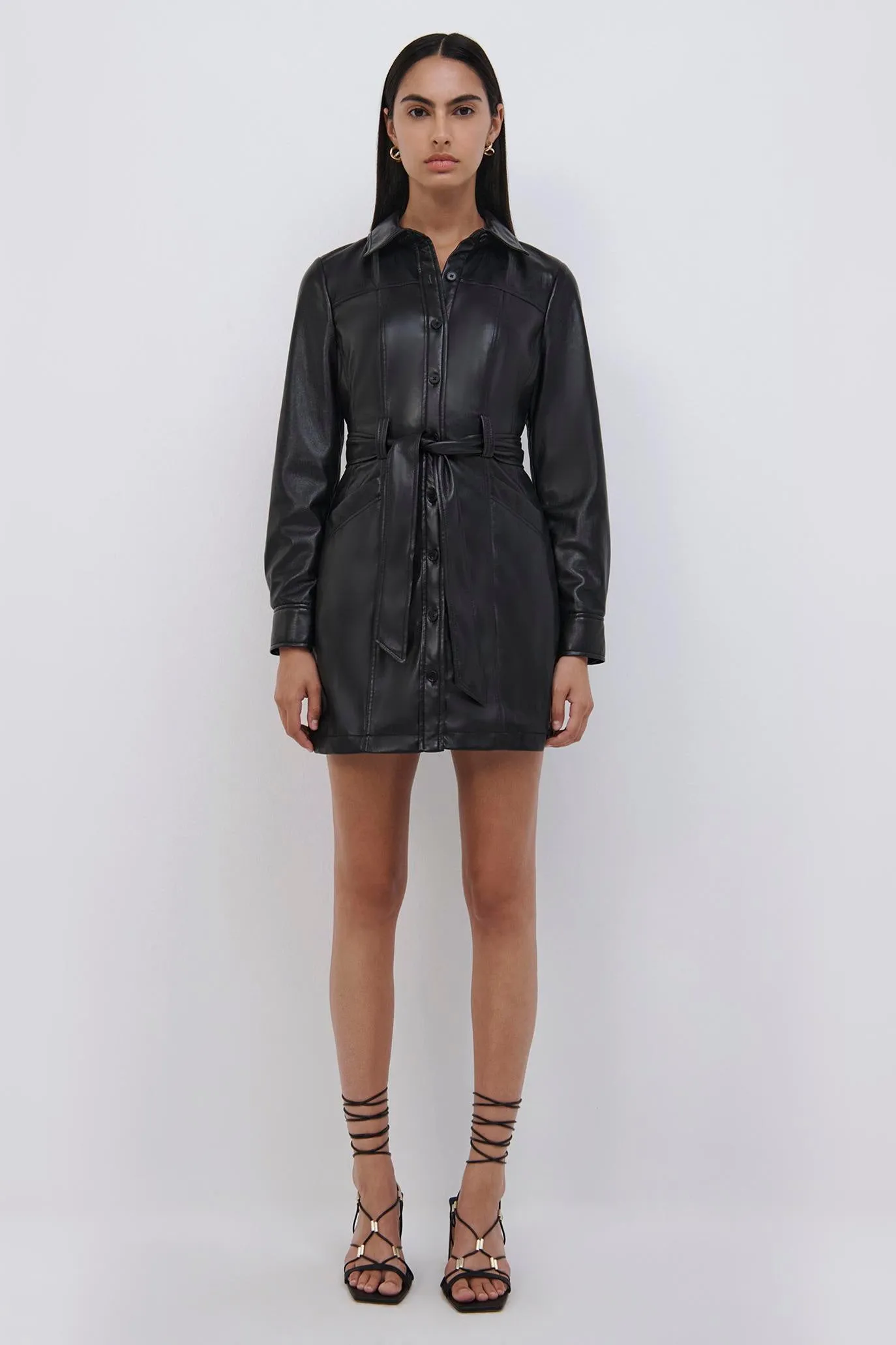Karlee Vegan Leather Mini Dress sold by Simkhai product image thumbnail 5
