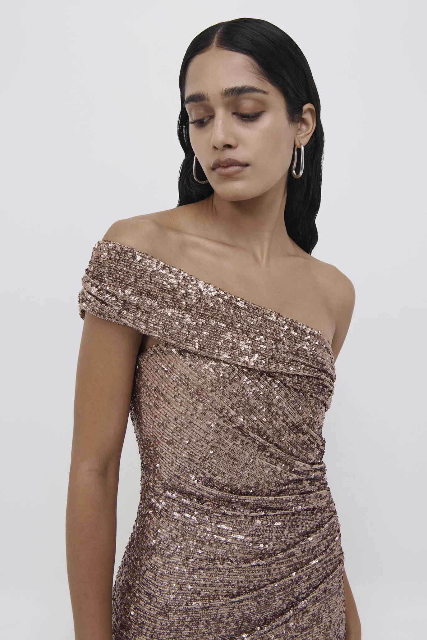 Zay Hammered Sequin Midi Dress sold by Simkhai product image thumbnail 3