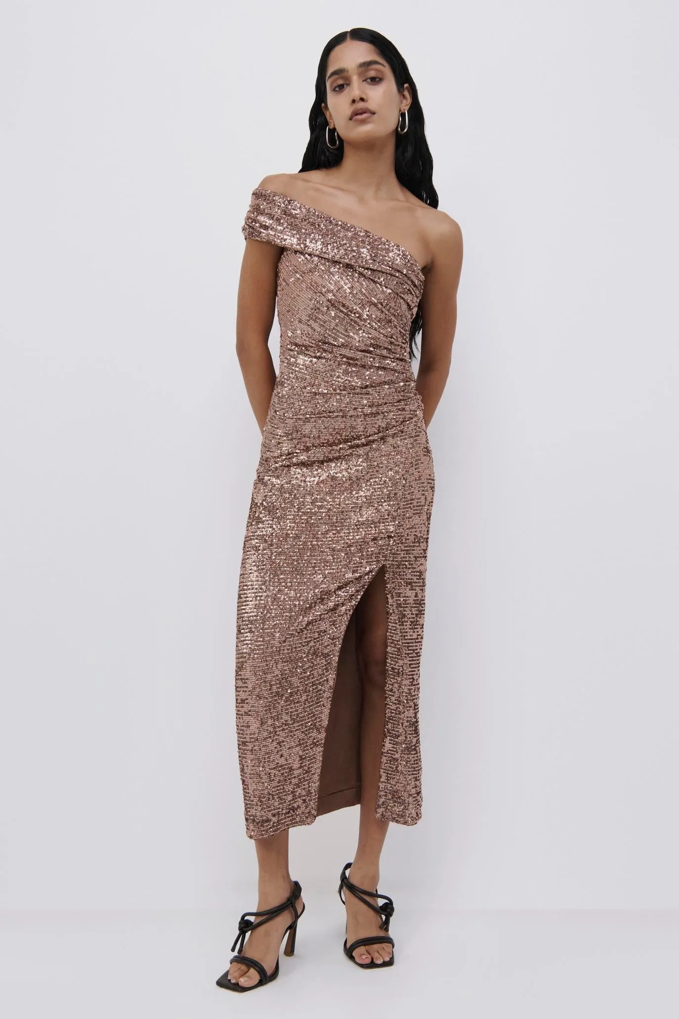 Zay Hammered Sequin Midi Dress sold by Simkhai product image thumbnail 2