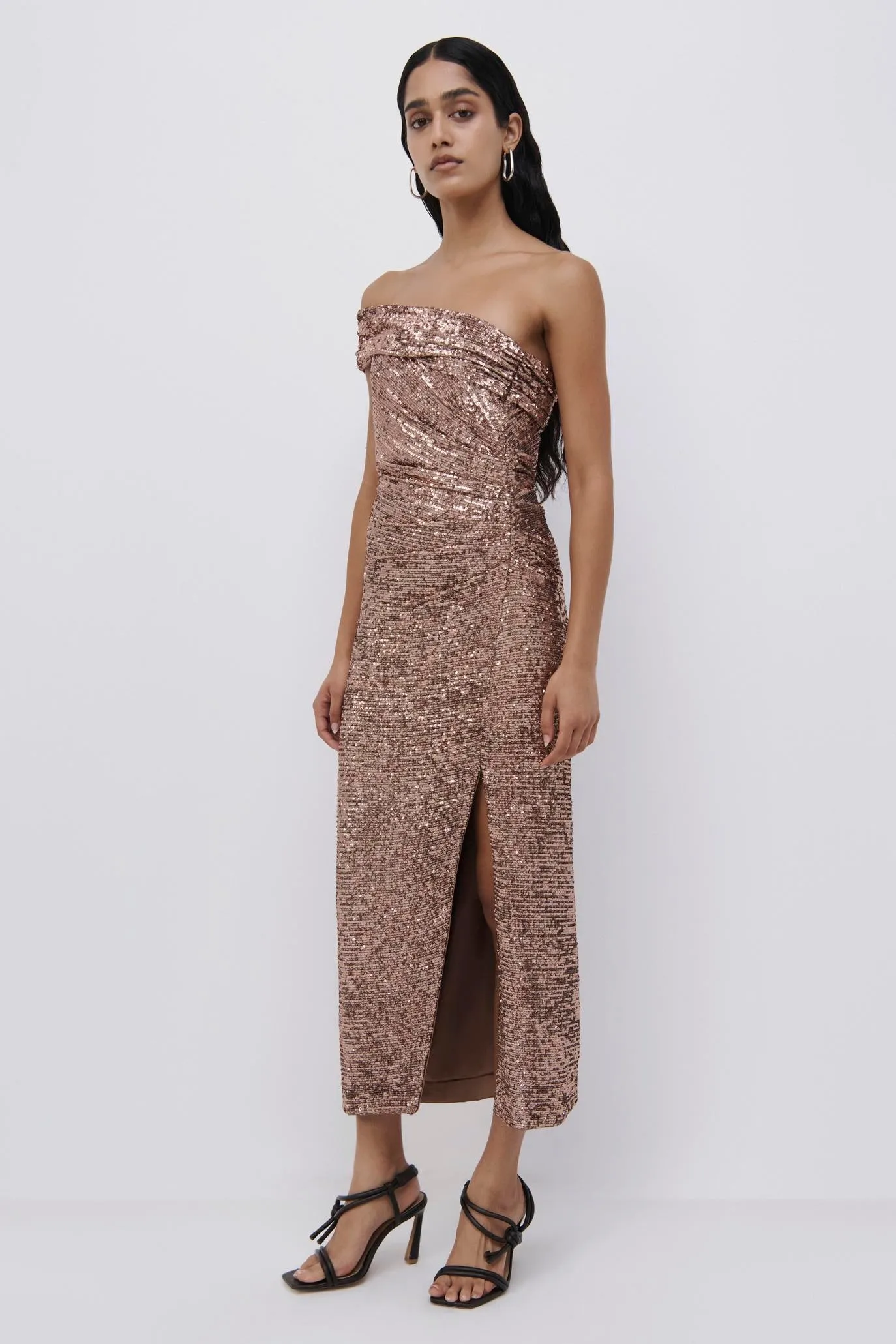 Zay Hammered Sequin Midi Dress sold by Simkhai product image thumbnail 4