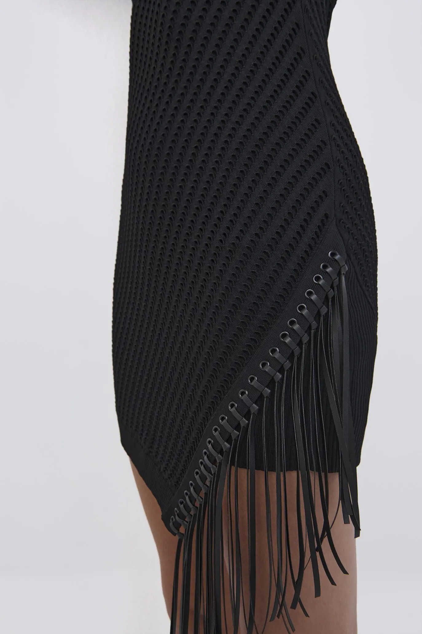 Orla Pointelle Fringe Mini Dress sold by Simkhai product image thumbnail 4