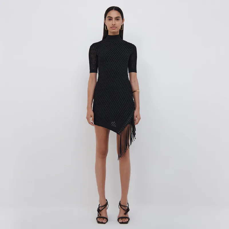 Orla Pointelle Fringe Mini Dress made by Simkhai
