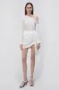 Mae Draped Satin Mini Skirt sold by Simkhai