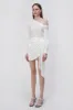 Mae Draped Satin Mini Skirt sold by Simkhai