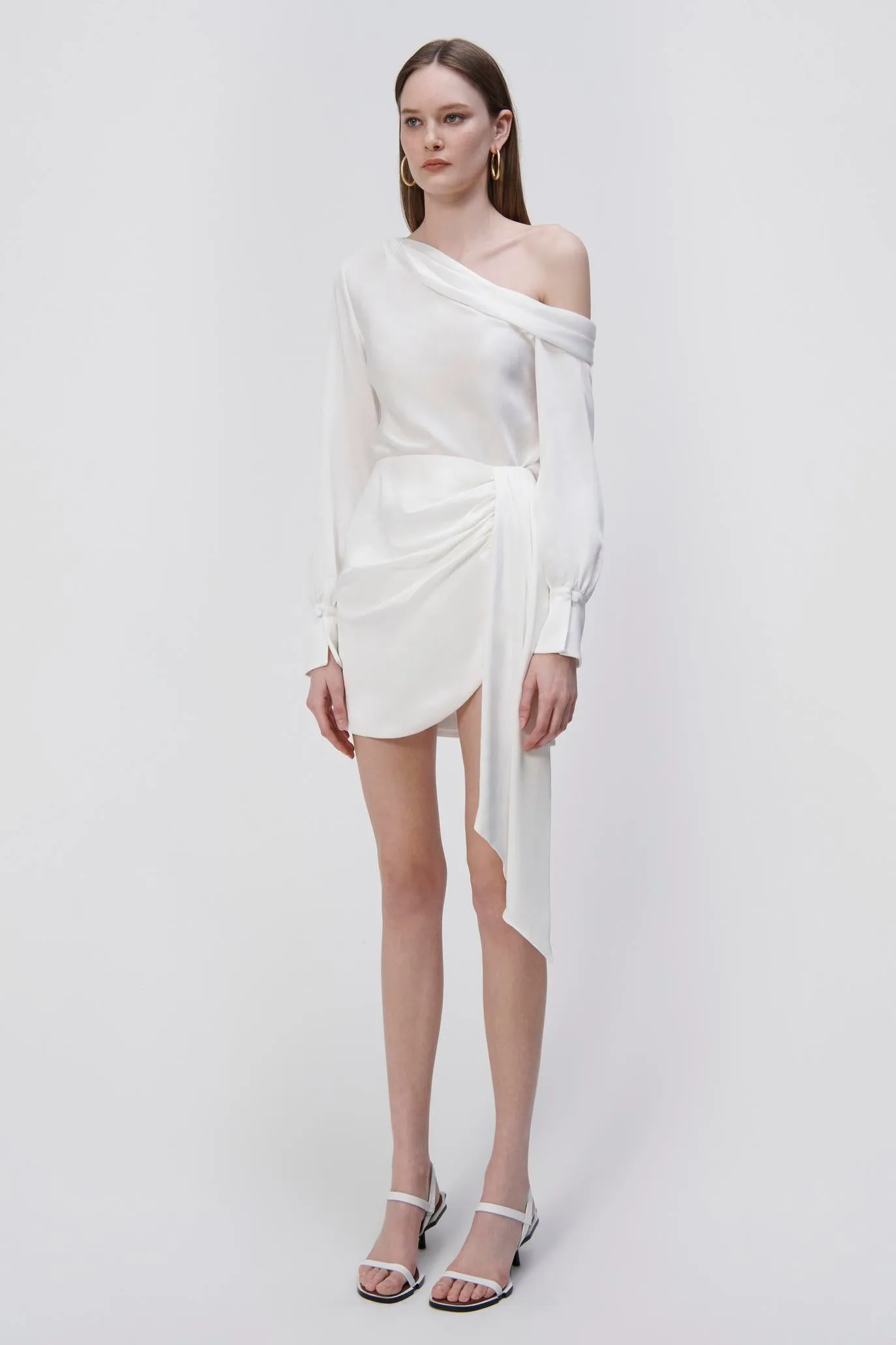 Mae Draped Satin Mini Skirt sold by Simkhai product image thumbnail 5