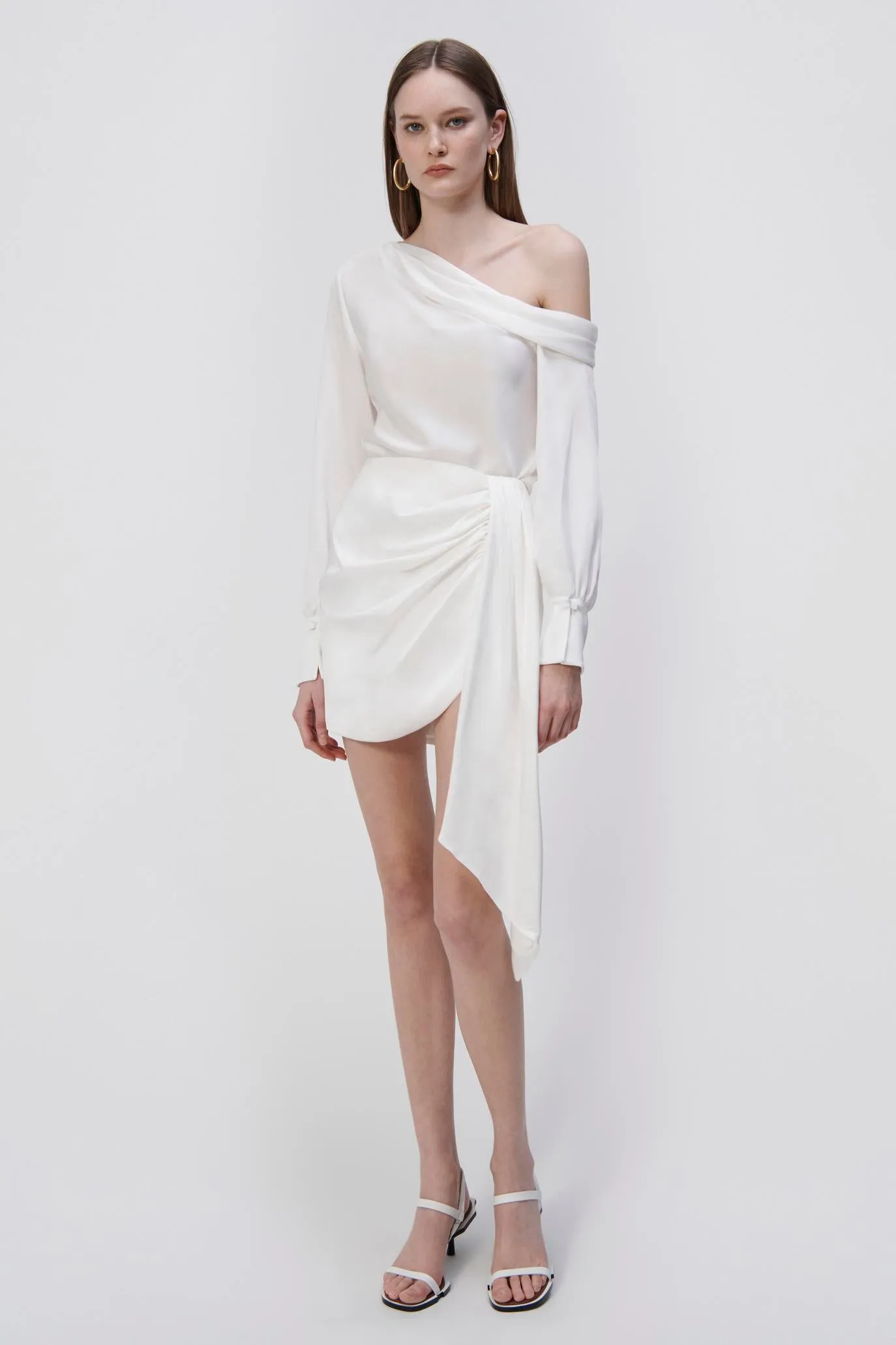 Mae Draped Satin Mini Skirt sold by Simkhai product image thumbnail 2