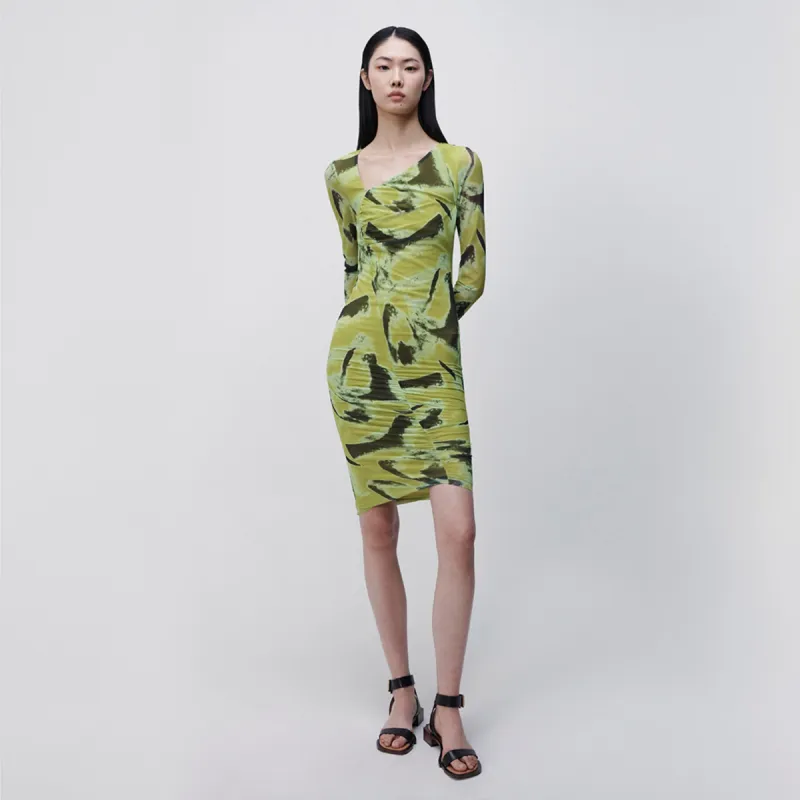 Frederique Printed Mesh Midi Dress made by Simkhai