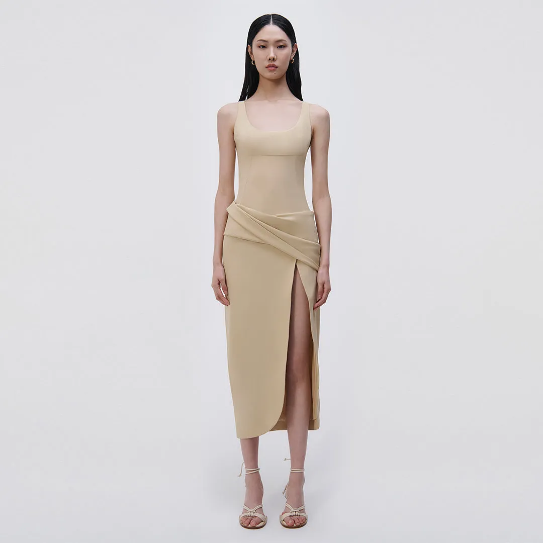 Angeline Draped Midi Dress sold by Simkhai