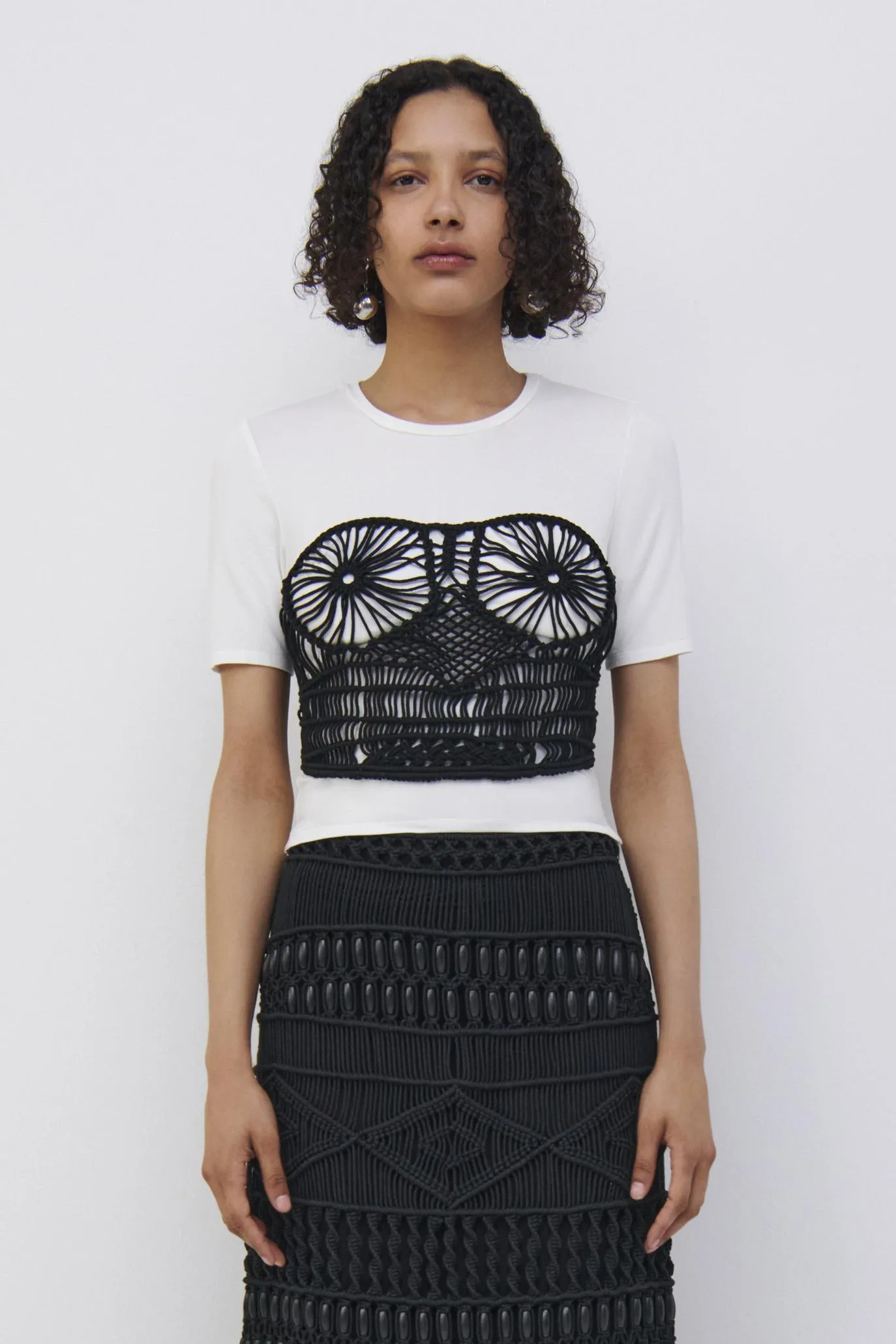 Ren Macrame Bustier Tee sold by Simkhai product image thumbnail 2