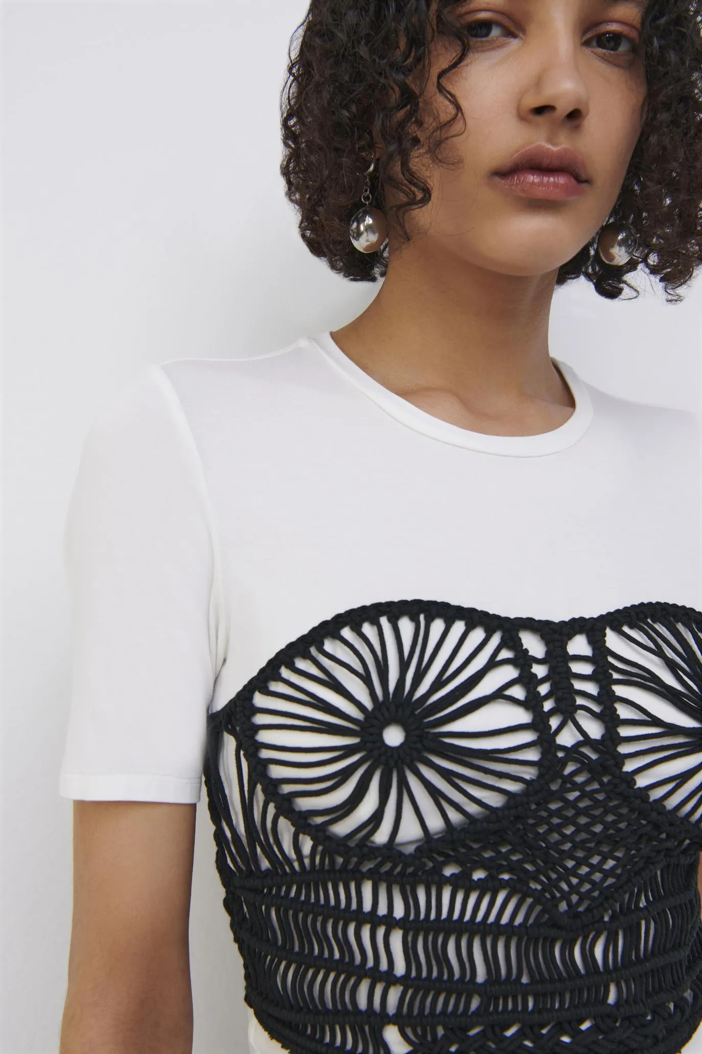 Ren Macrame Bustier Tee sold by Simkhai product image thumbnail 4