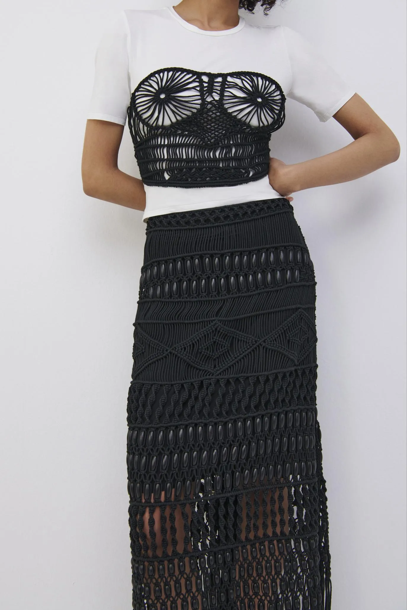 Ren Macrame Bustier Tee sold by Simkhai product image thumbnail 5