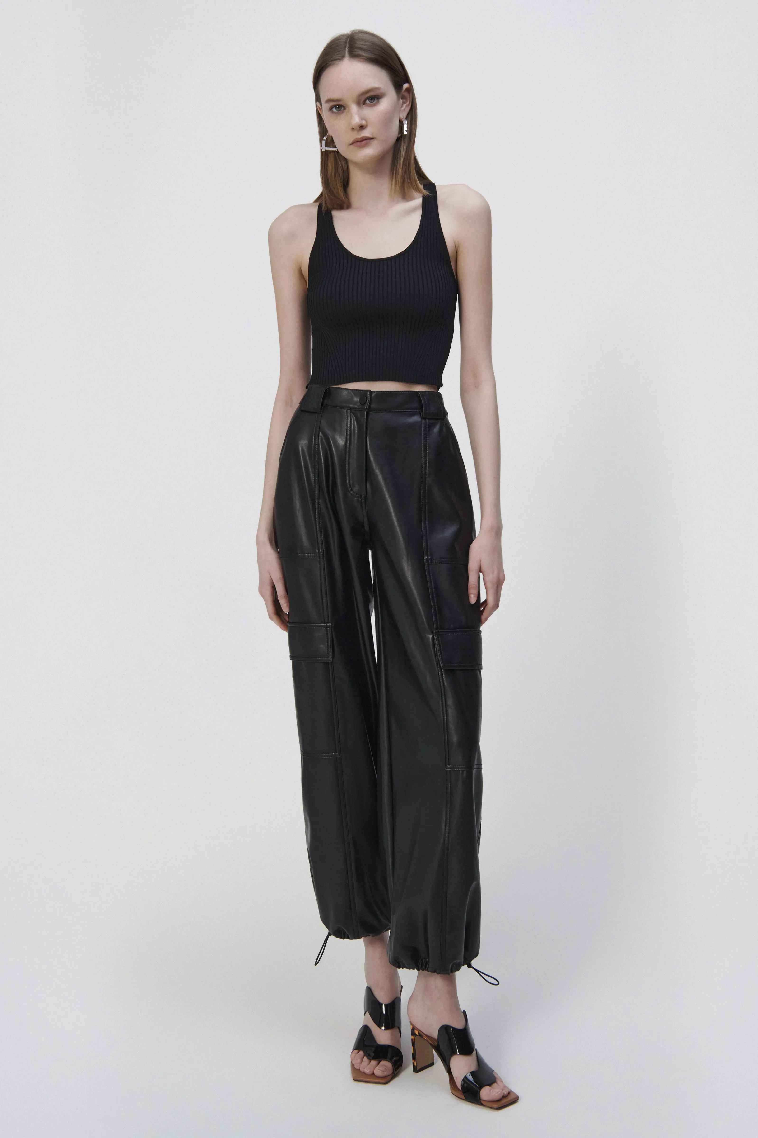 Luxe Vegan Leather Cargo Pant sold by Simkhai product image thumbnail 2