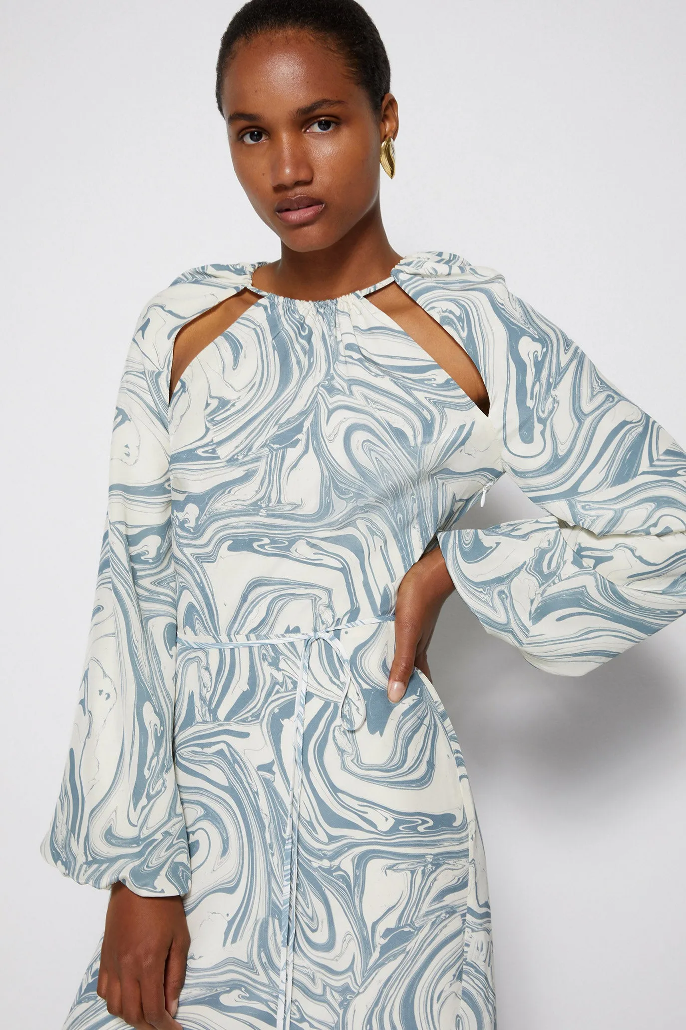 Mellie Marble Print Midi Dress sold by Simkhai product image thumbnail 3