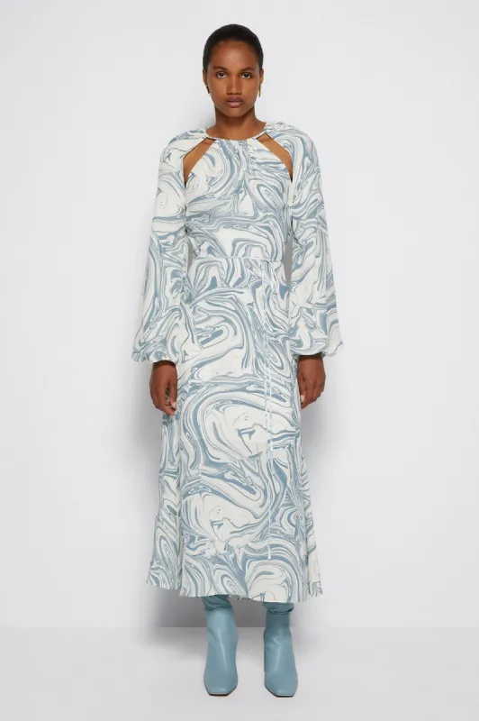 Mellie Marble Print Midi Dress made by Simkhai