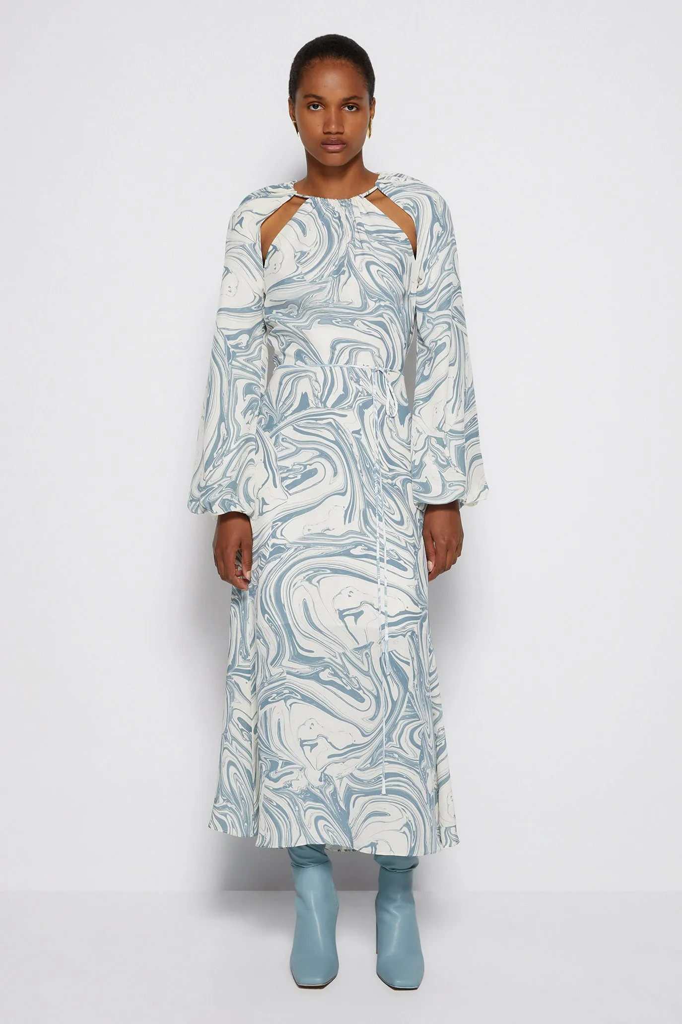 Mellie Marble Print Midi Dress sold by Simkhai