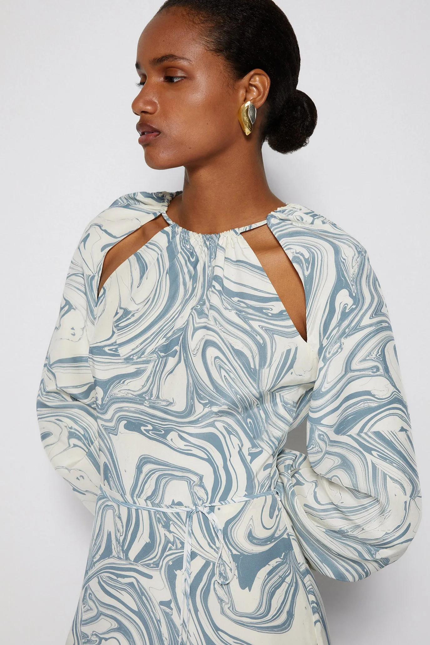 Mellie Marble Print Midi Dress sold by Simkhai product image thumbnail 4