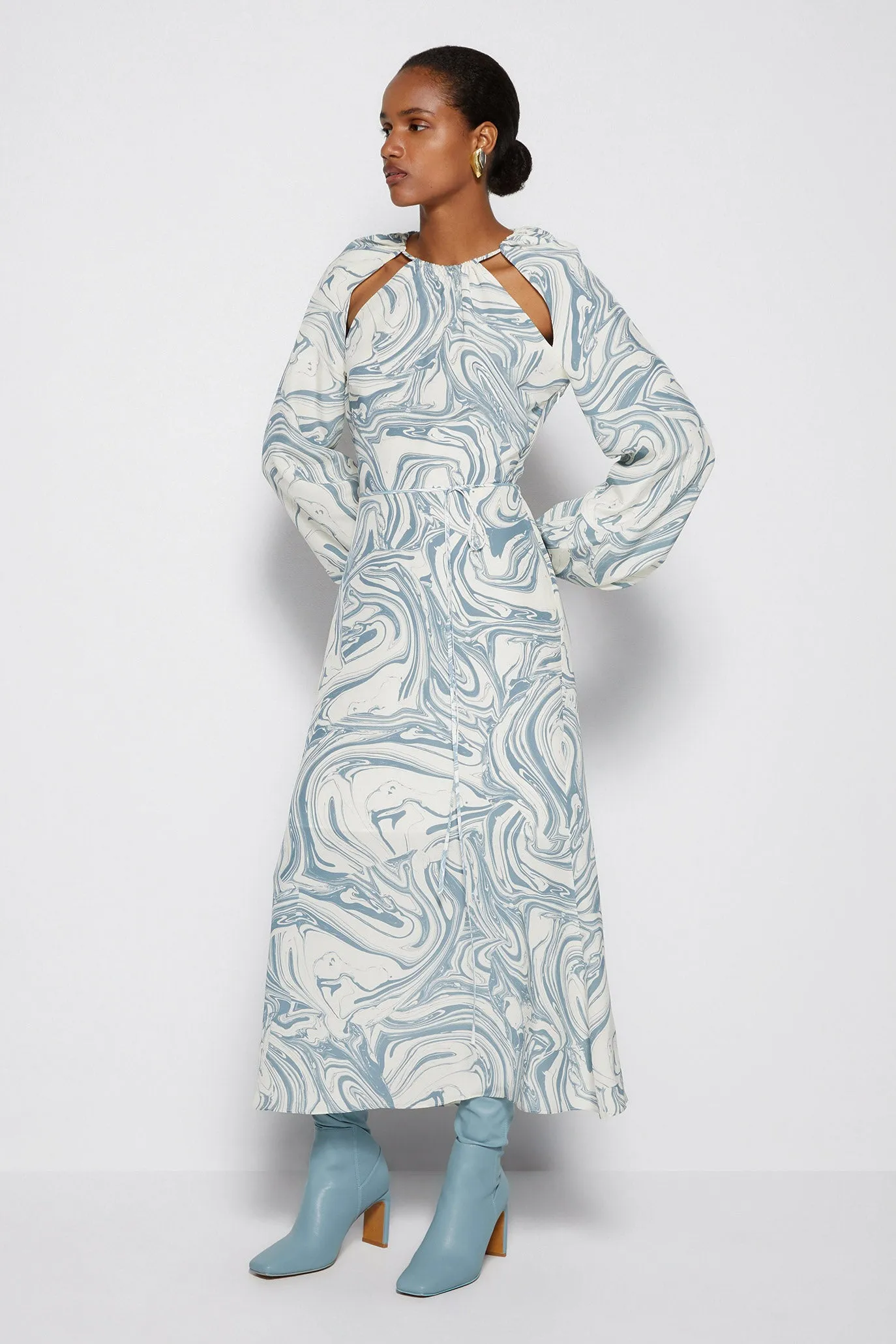 Mellie Marble Print Midi Dress sold by Simkhai product image thumbnail 5