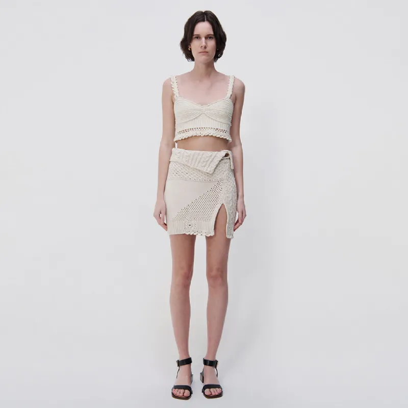 Fina Patchwork Wrap Skirt made by Simkhai
