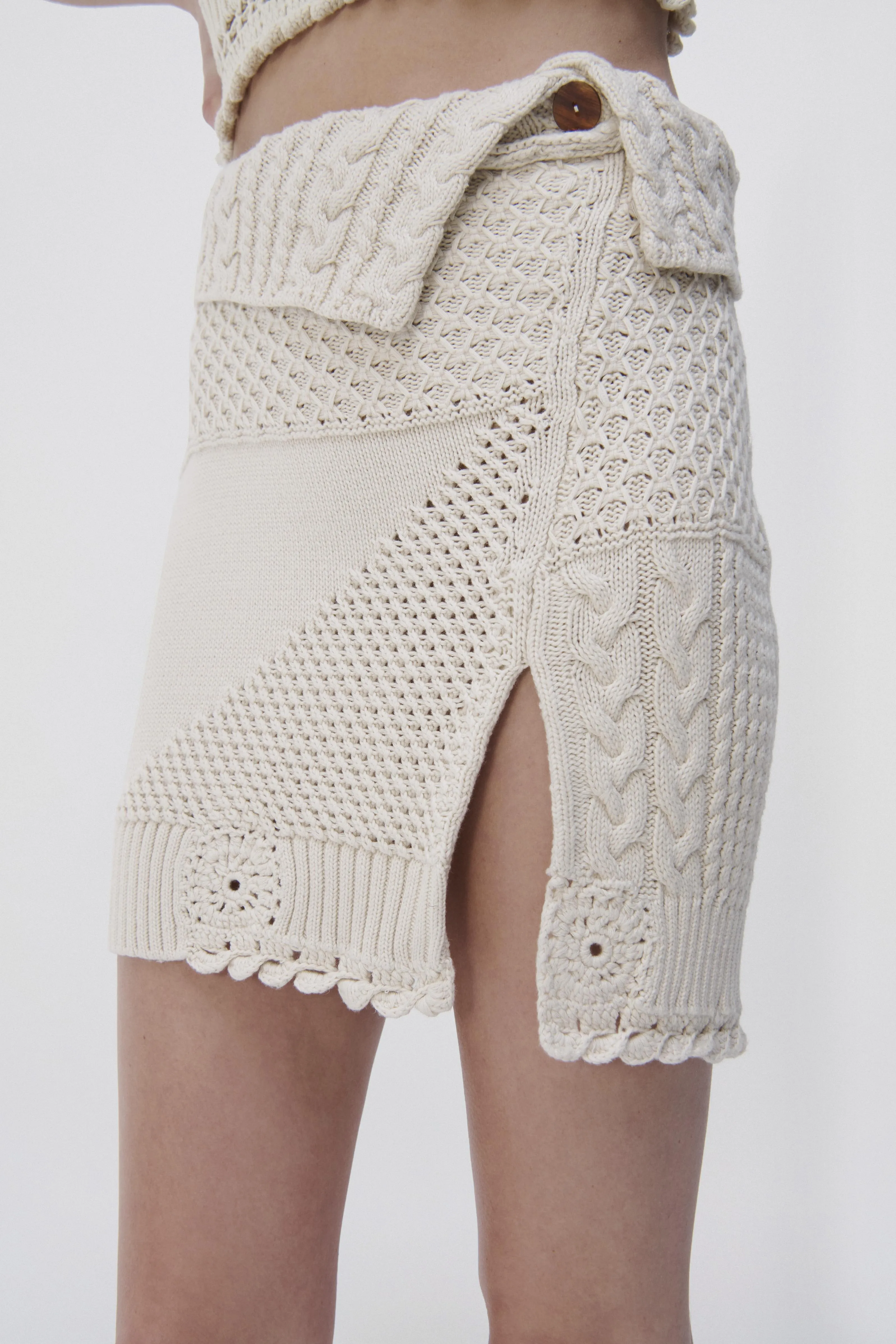 Fina Patchwork Wrap Skirt sold by Simkhai product image thumbnail 4