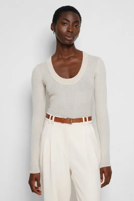 Loretta Fine Wool Bodysuit made by Simkhai