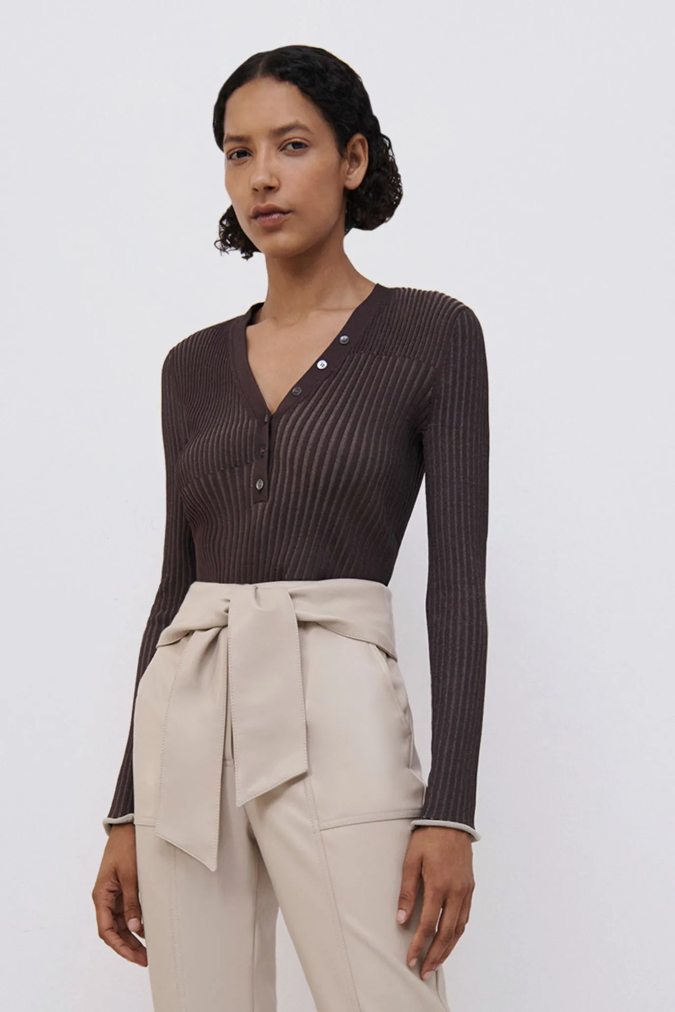 Memphis Plaited Henley Top sold by Simkhai product image thumbnail 2