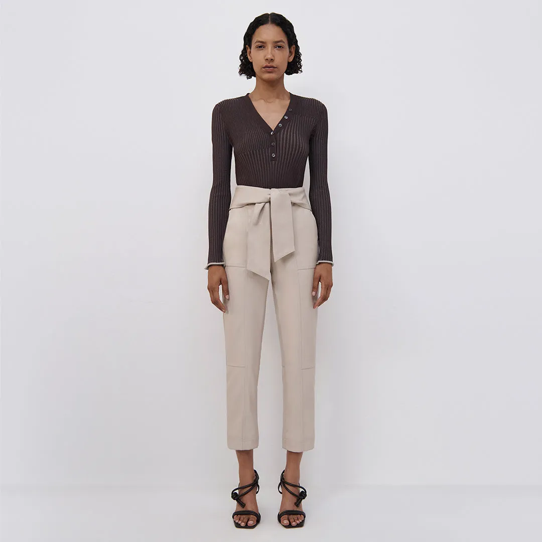 Memphis Plaited Henley Top sold by Simkhai