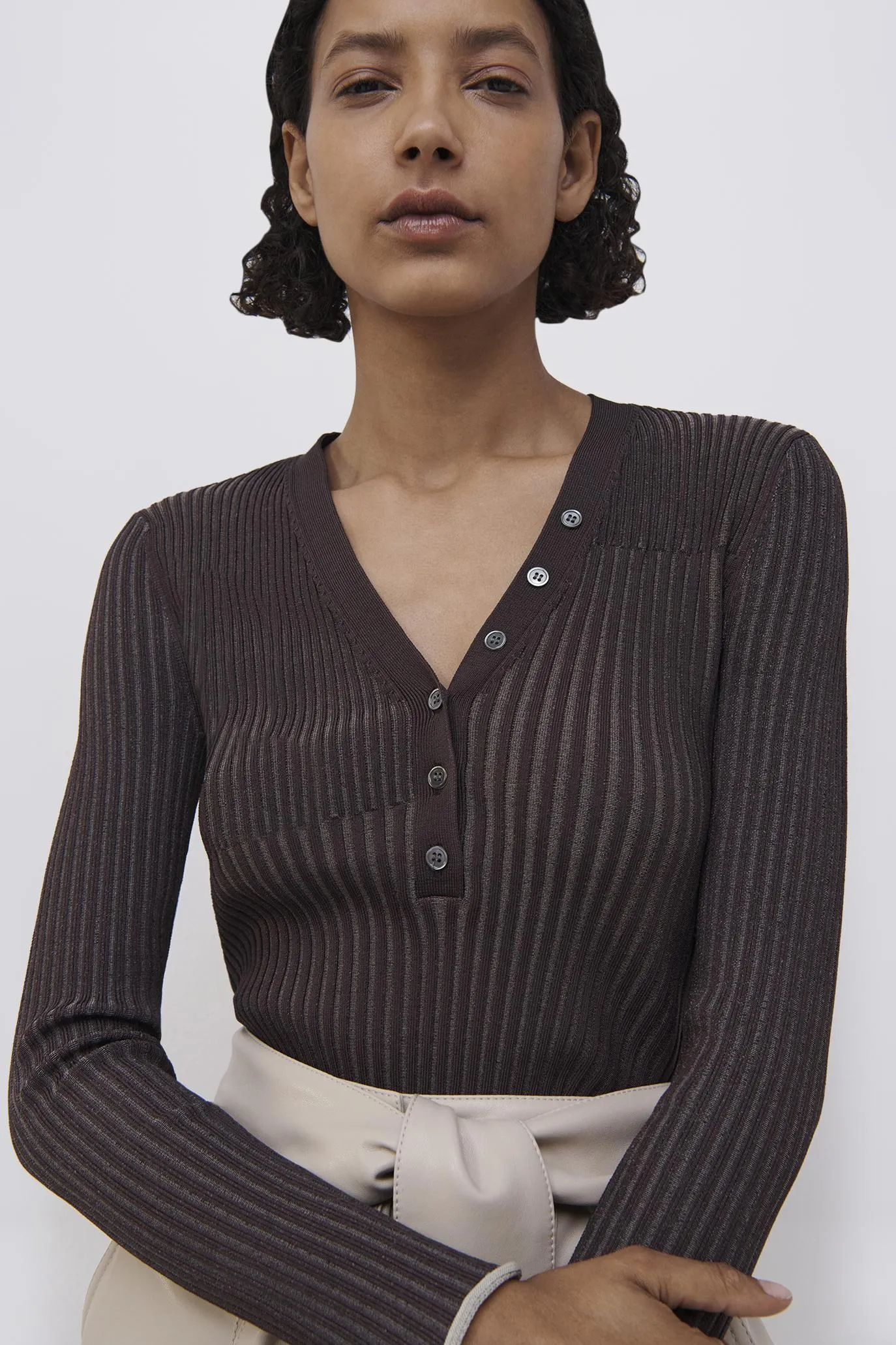Memphis Plaited Henley Top sold by Simkhai product image thumbnail 3