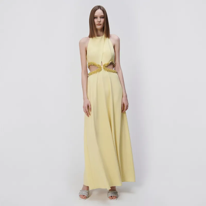 Sandi Embelished Halter Gown made by Simkhai