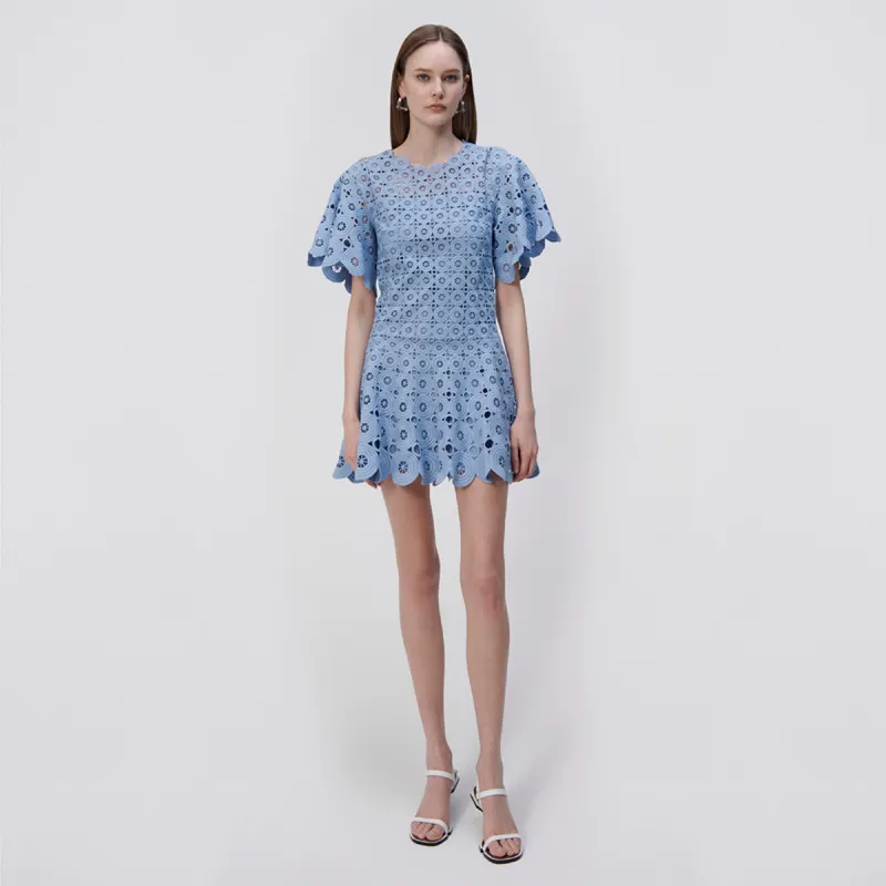 Mercy Circle Lace Mini Dress sold by Simkhai