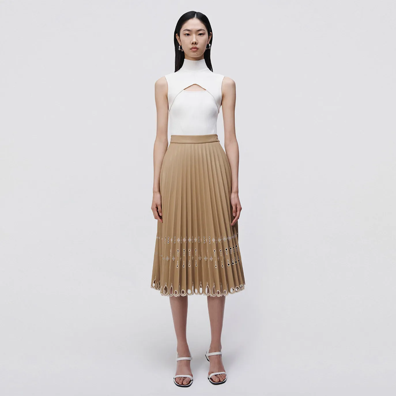 Harden Vegan Leather Midi Skirt sold by Simkhai