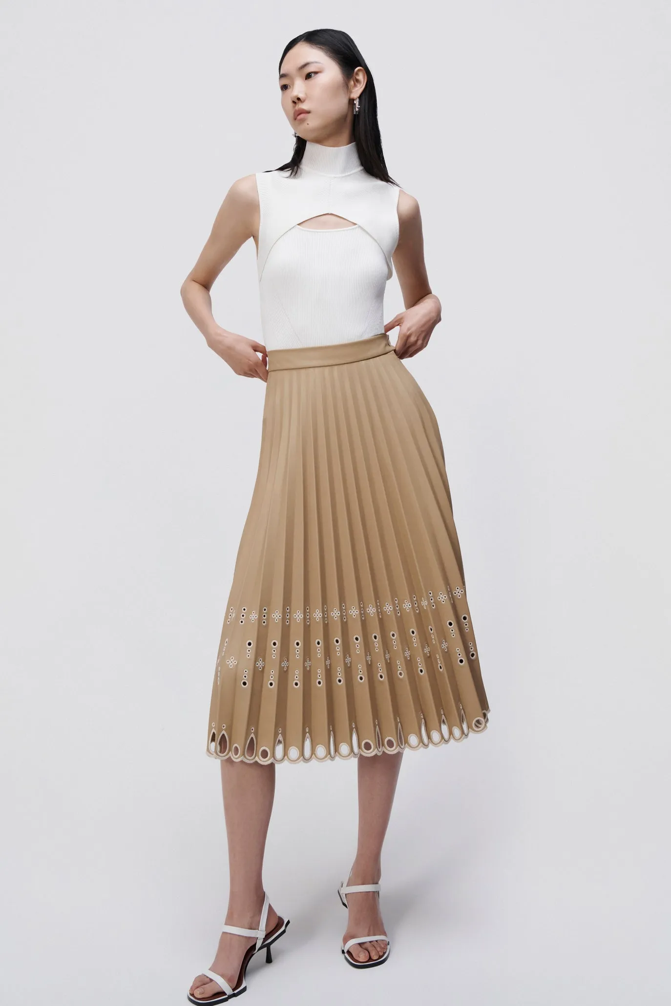 Harden Vegan Leather Midi Skirt sold by Simkhai product image thumbnail 2